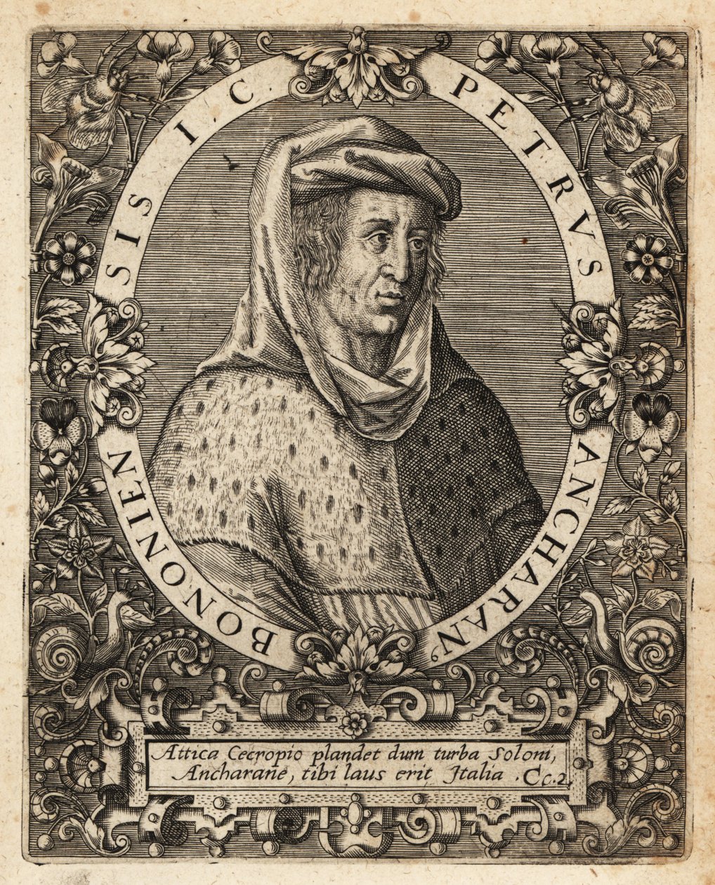 Peter av Ancarano, ca 1333-1416, italiensk jurist. av Theodore de Bry