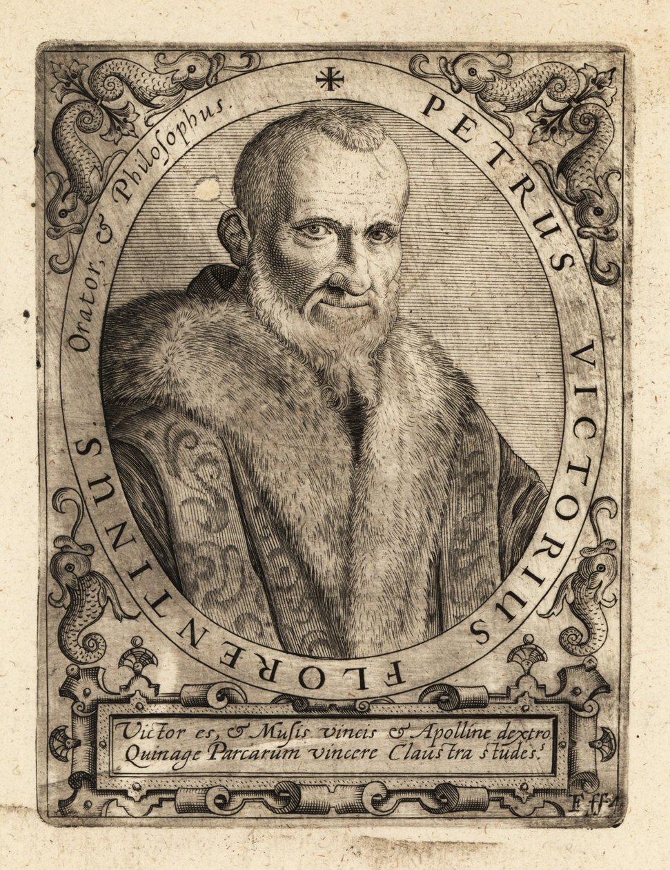 Piero Vettori, italiensk författare. av Theodore de Bry