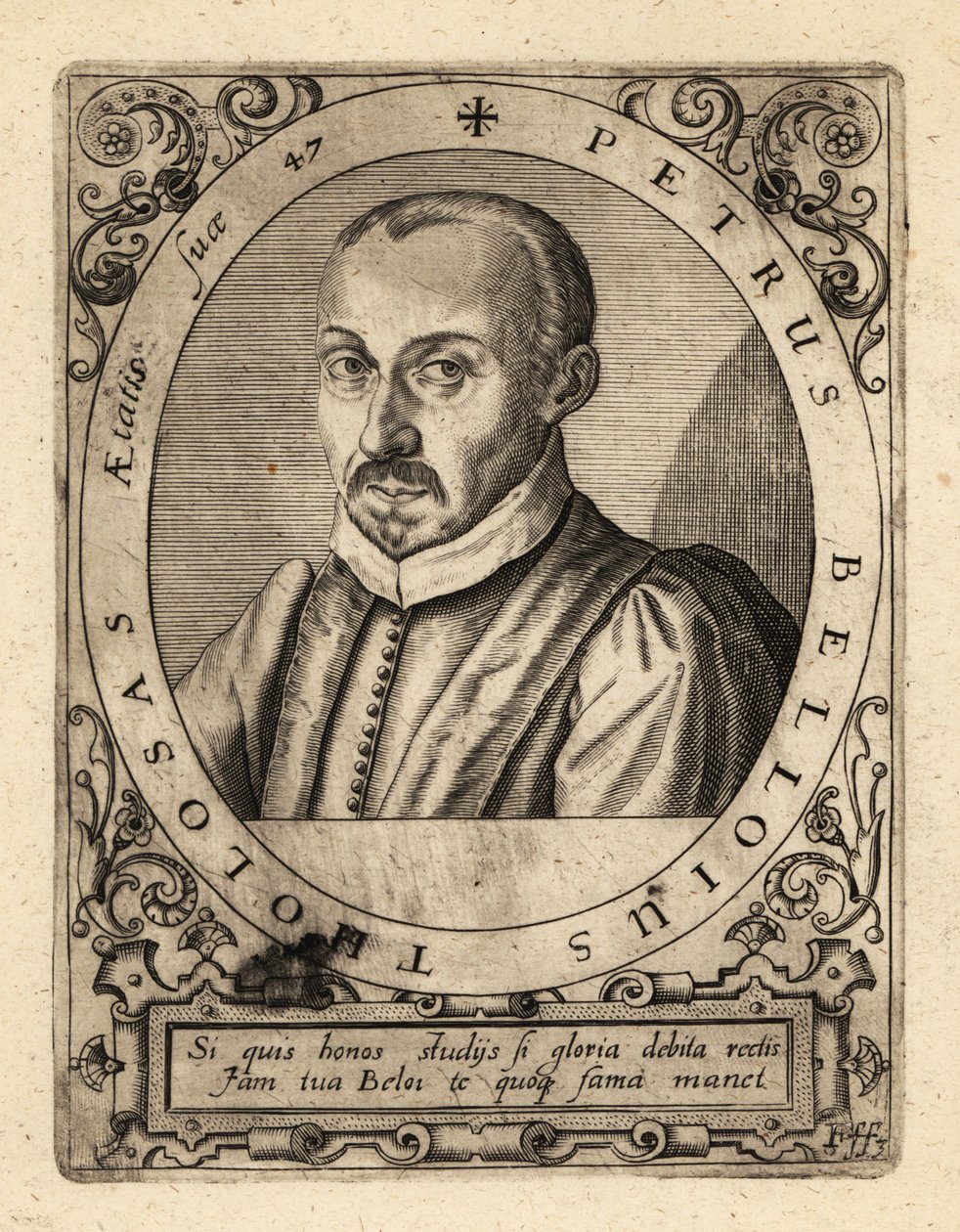 Pierre de Belloy, fransk jurist och domare. av Theodore de Bry