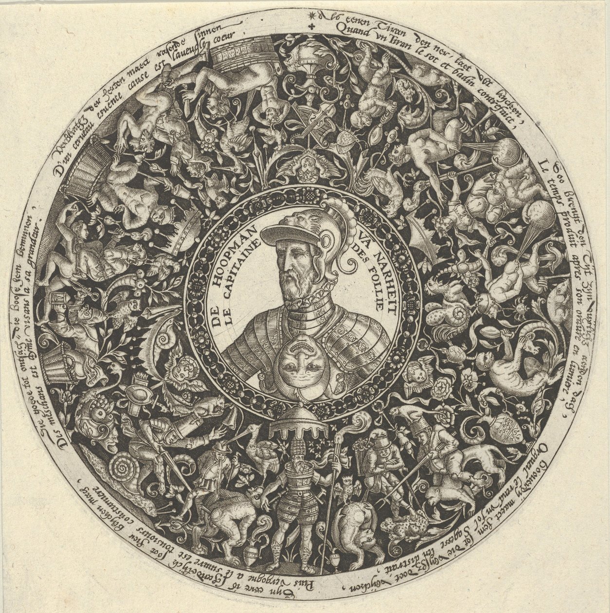 Porträtt av hertigen av Alva, från en serie Tazza-designer, ca. 1588. av Theodore de Bry