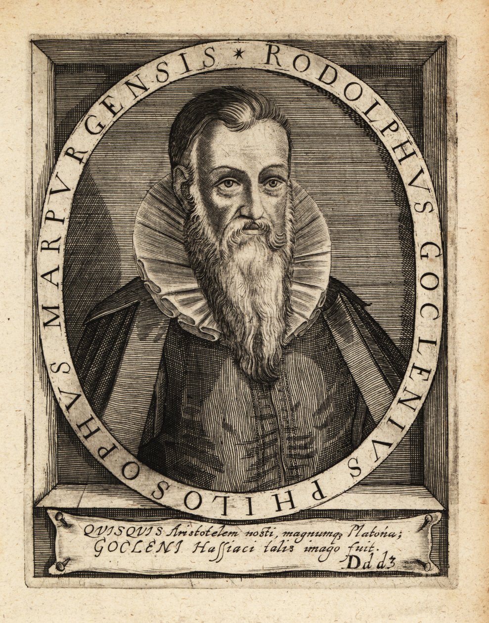 Rudolph Goclenius den äldre, tysk skolastisk filosof. av Theodore de Bry
