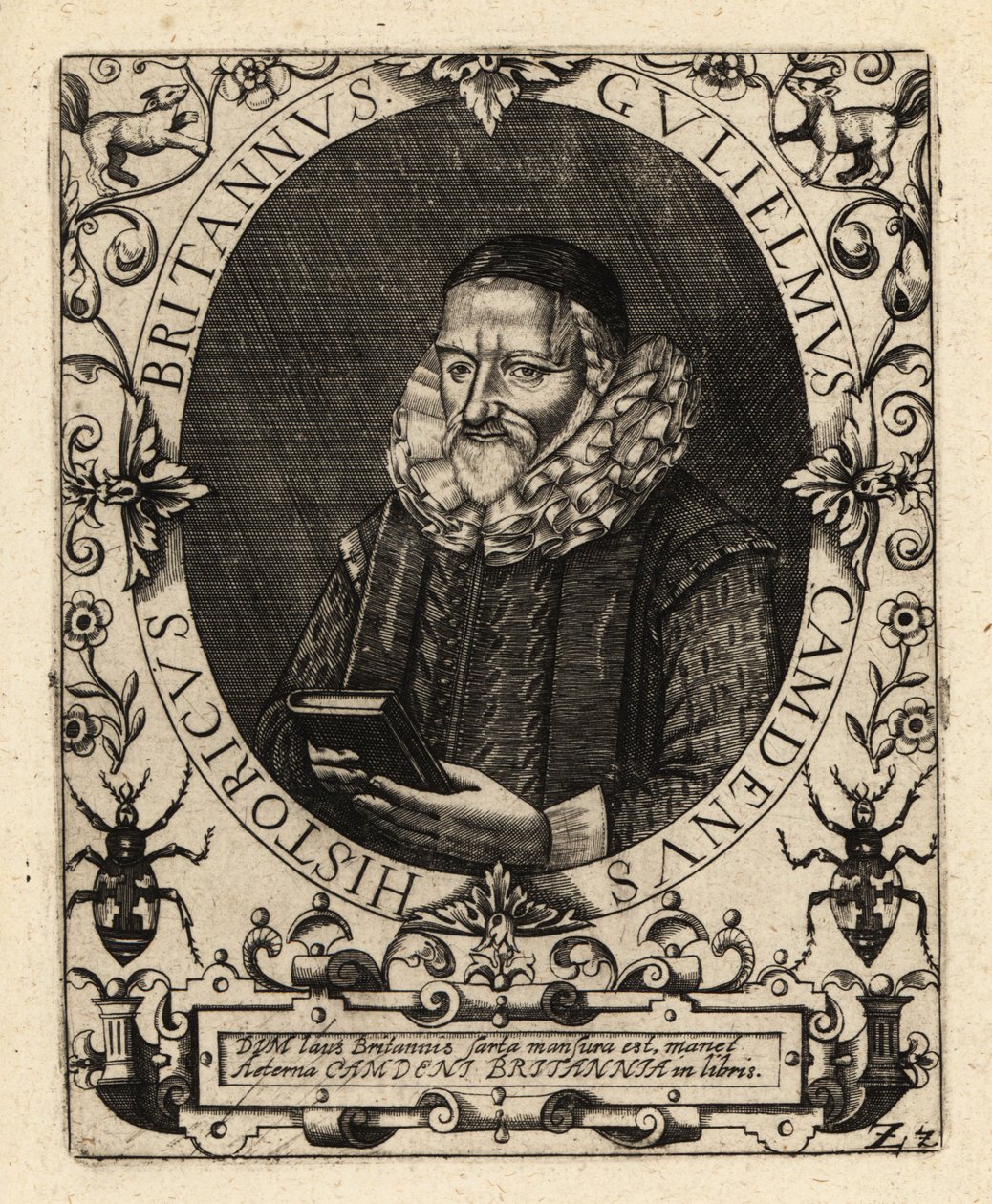 William Camden, engelsk antikvarie. av Theodore de Bry