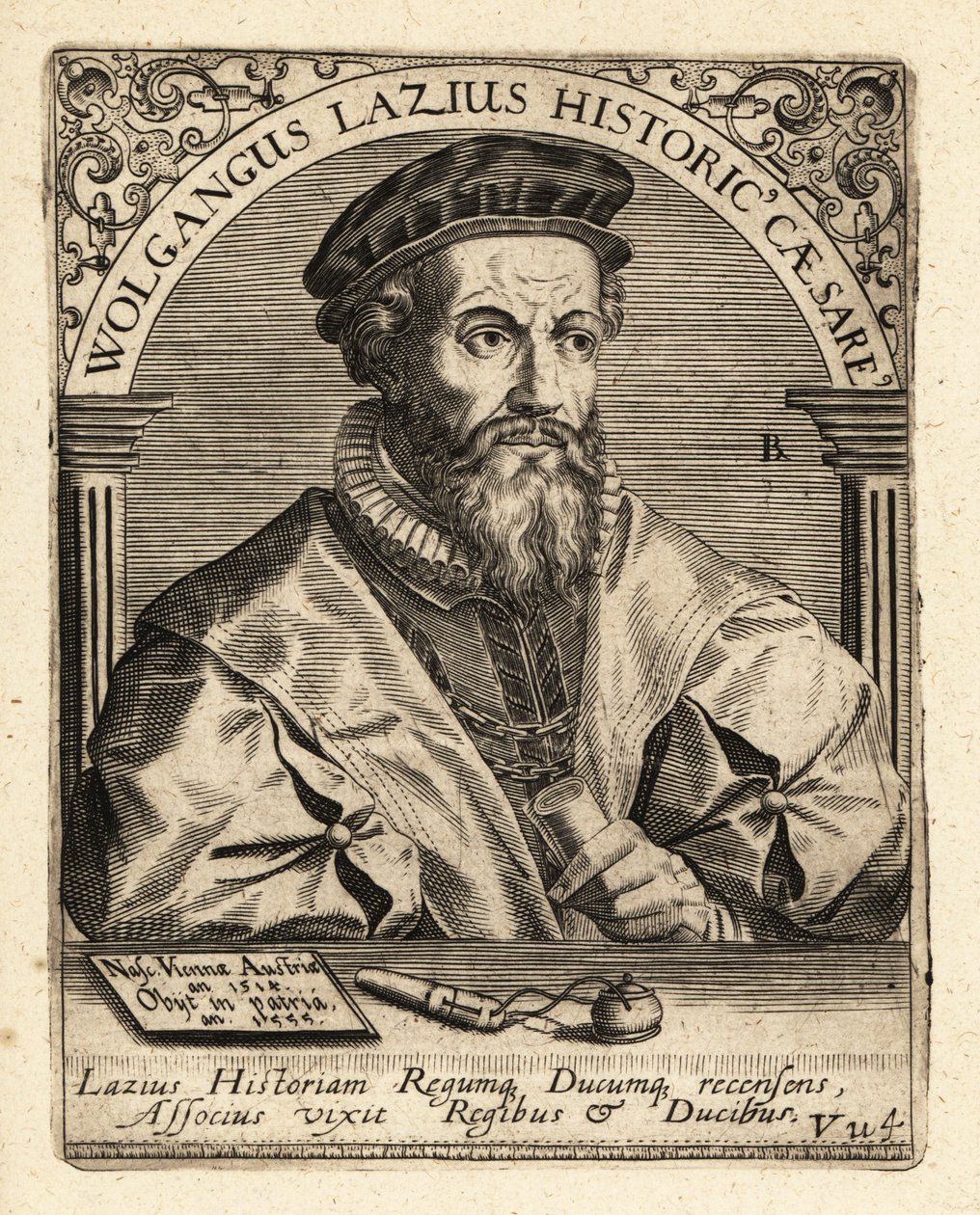 Wolfgang Laz, østrigsk kartograf og historiker.swed av Theodore de Bry