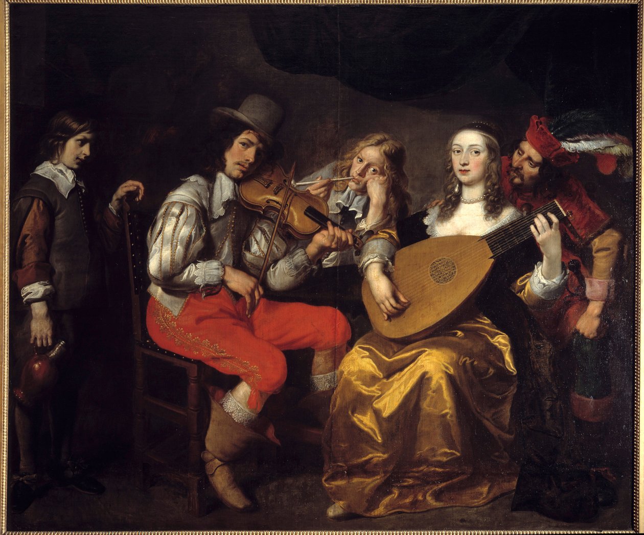 En konsert 1650 (Nederländerna). Målning av Van Thulden (1606-1669) Ec. Flam. av Theodore van Thulden