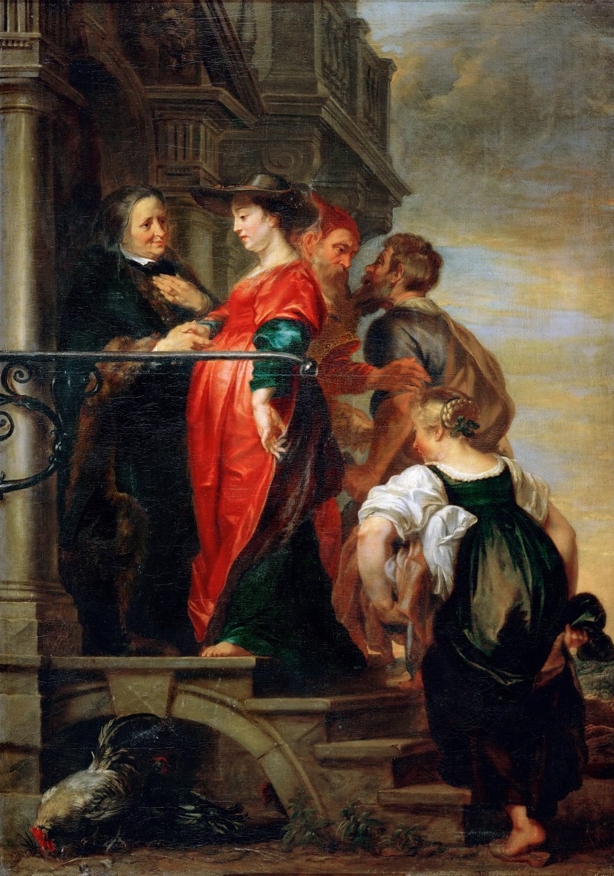 La Visitation de la Vierge Marie - The Visitation of the Blessed Virgin Mary, av Thulden, Theodoor, van (1606-1669). Olja på duk, före 1669. Mått : 205x144 cm. Konsthistoriska museet, Vienne av Theodore van Thulden