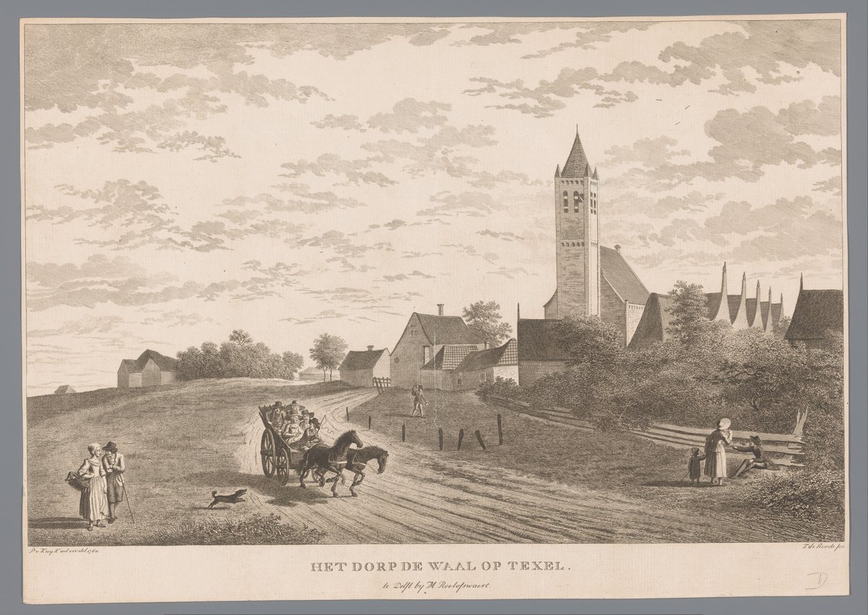 Utsikt över byn De Waal på Texel Byn De Waal på Texel (titel på objekt) av Theodorus de Roode