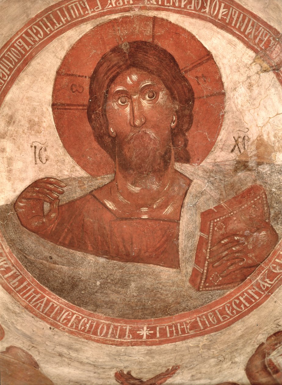 Christ Pantocrator, på kyrkans kupol, 1378 av Theophanes the Greek