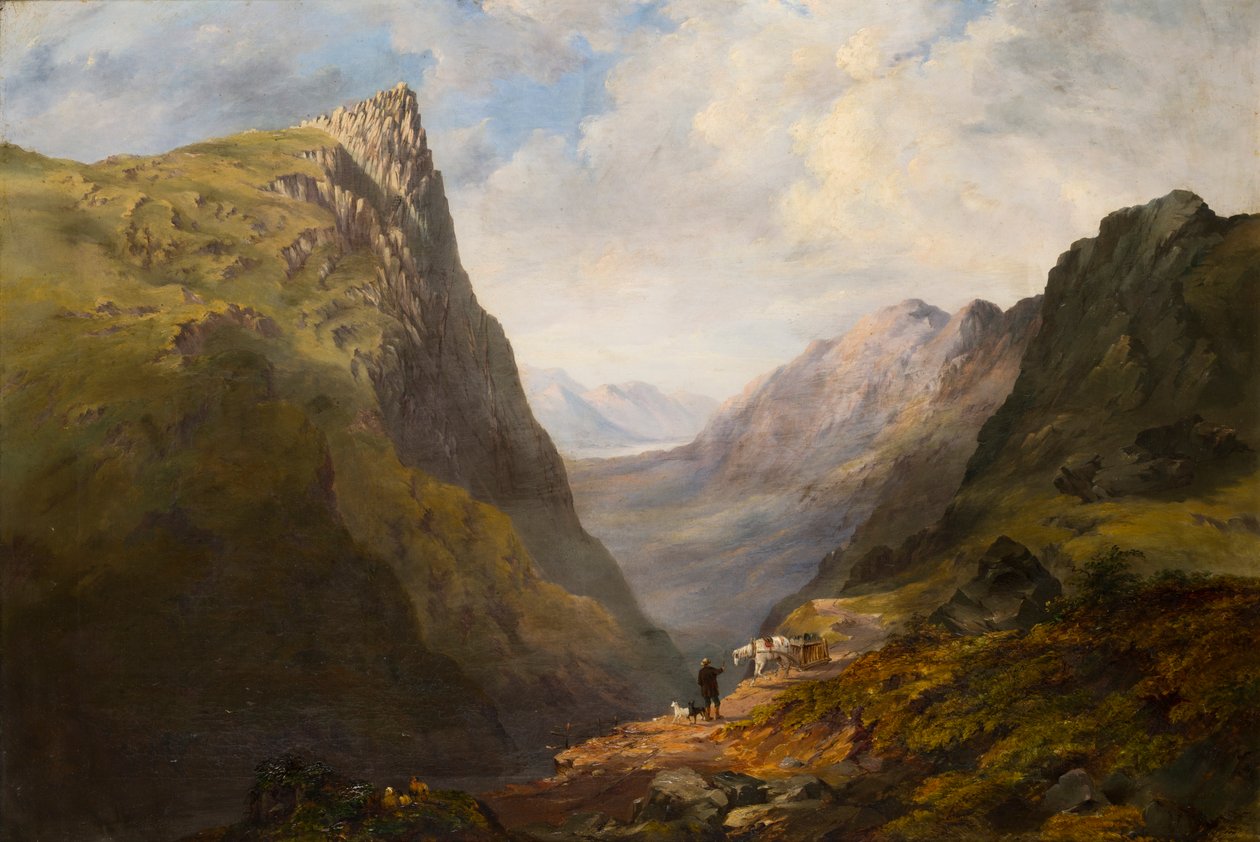 Honister Crag, ca 1827-90 (olja på duk) av Theophil Lindsey Aspland