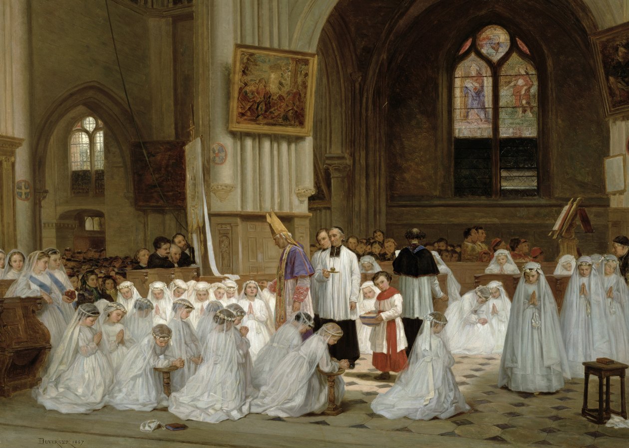 Första nattvard, 1867 av Theophile Emmanuel Duverger