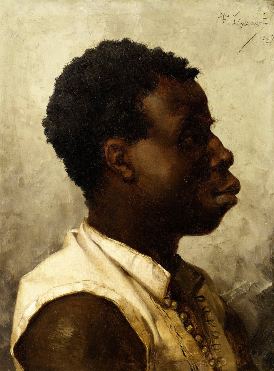 Porträtt av en ung afrikan, 1883 av Theophile Marie Francois Lybaert