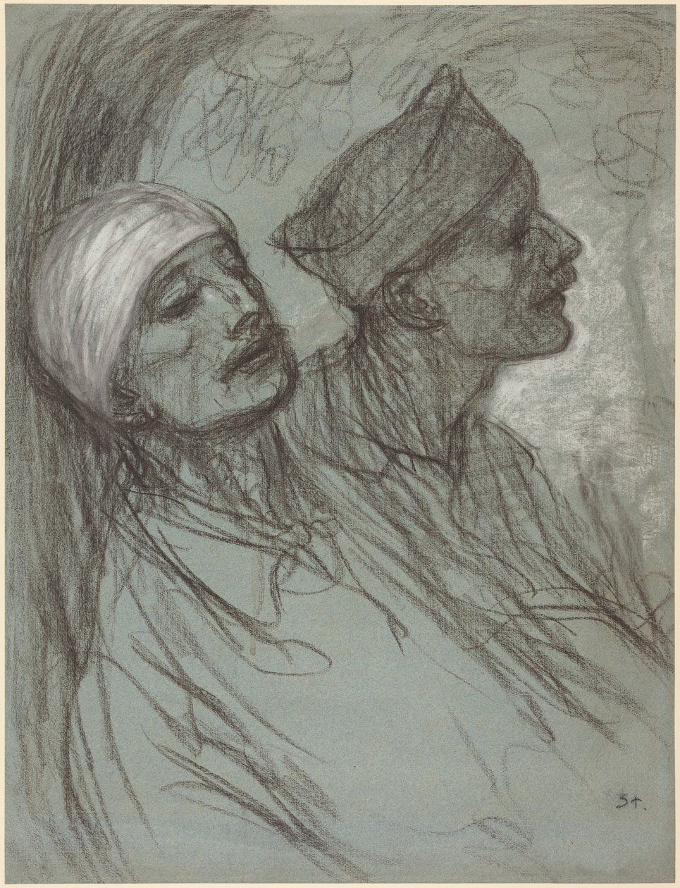 En sårad soldat och hans kamrat av Théophile Alexandre Steinlen