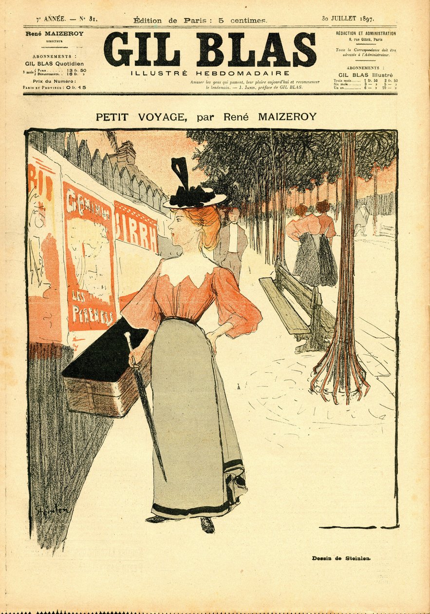 Cover av "" Gil Blas"" av Théophile Alexandre Steinlen