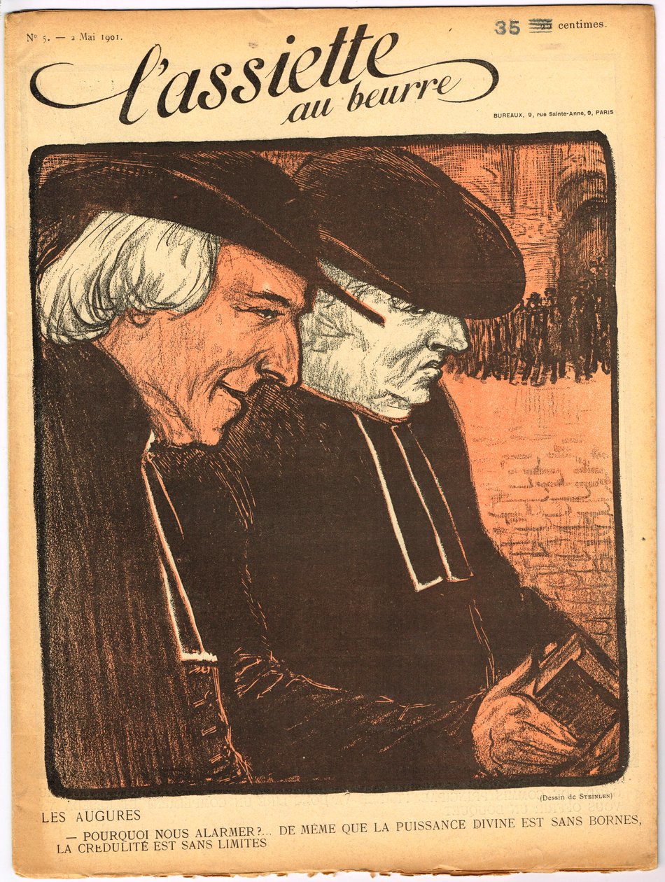 Omslag till "" The Butter Plate"", nummer 5, Satirique en Colors av Théophile Alexandre Steinlen