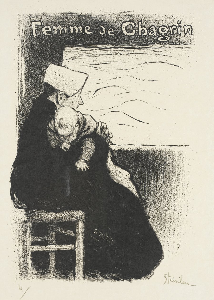 Sorgens kvinna av Théophile Alexandre Steinlen