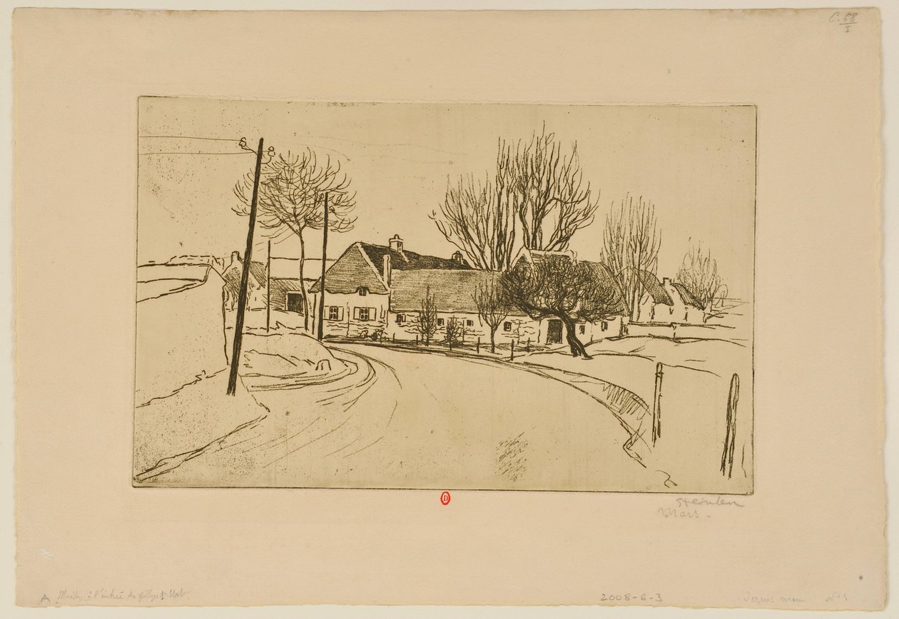 Huset vid ingången till byn av Théophile Alexandre Steinlen