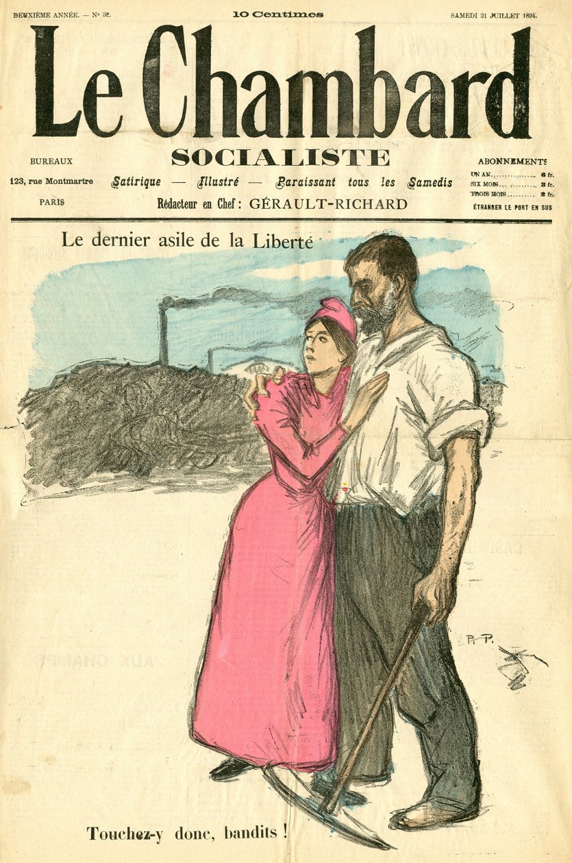 Le Chambard socialiste, Nummer 32, Satirisch in Farben von Théophile Alexandre Steinlen