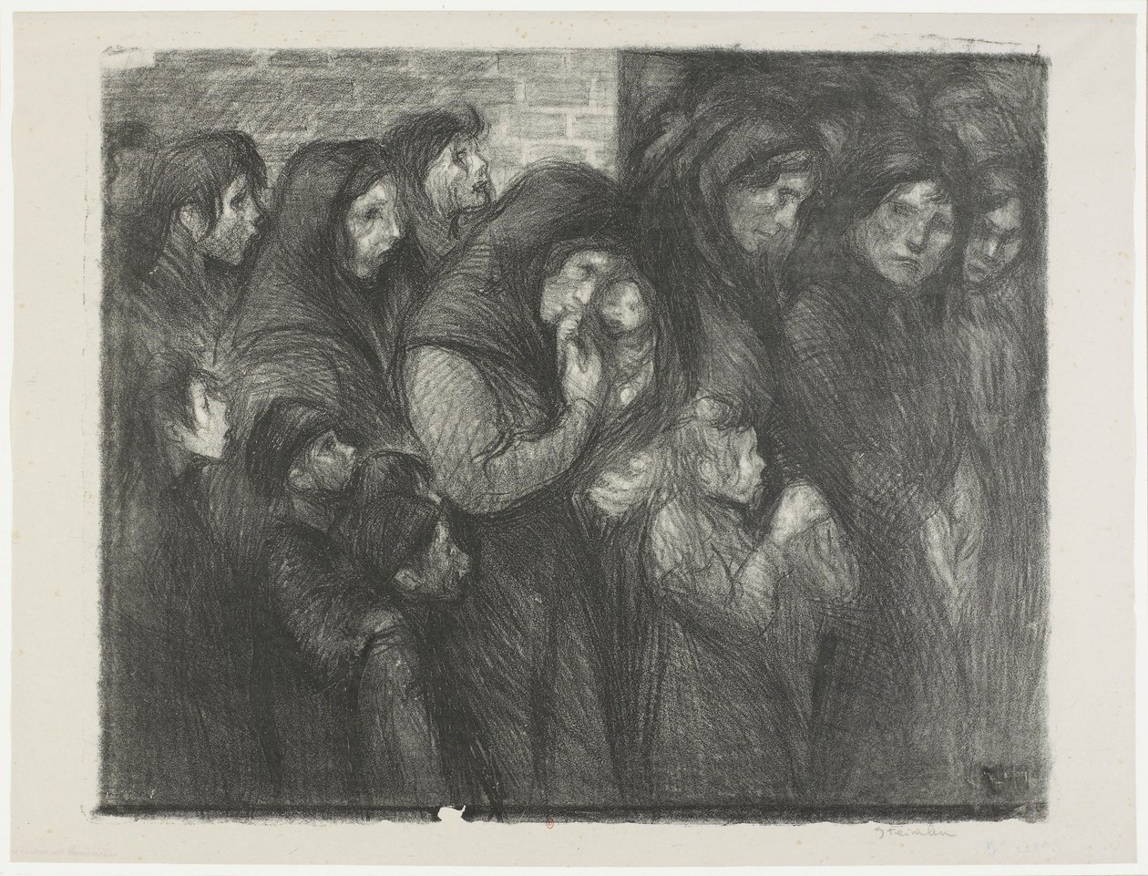 [Änkorna från Courrières] av Théophile Alexandre Steinlen