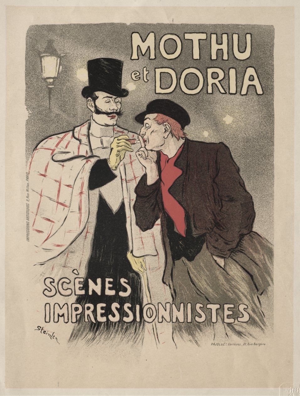 Mothu och Doria - Impressionistiska scener av Théophile Alexandre Steinlen