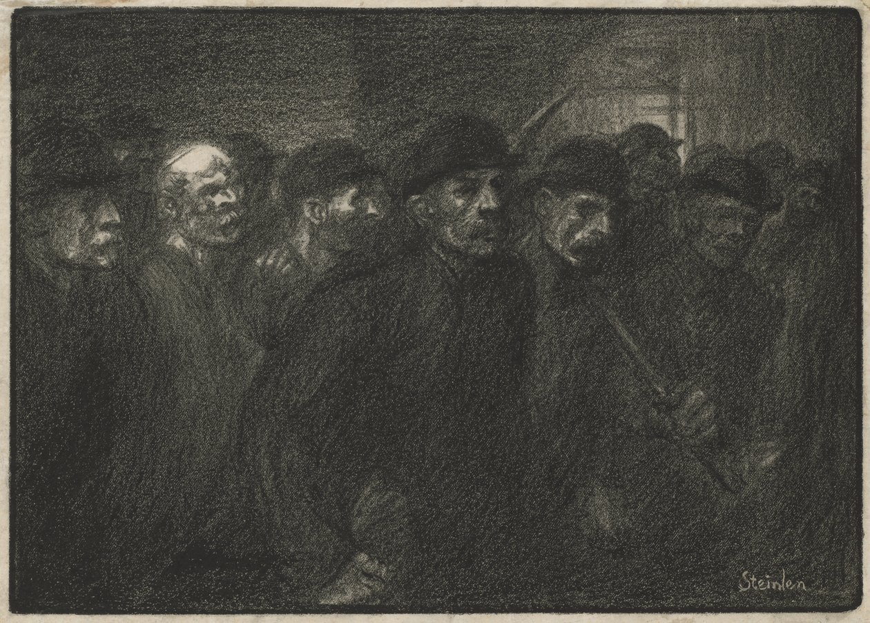 Arbetare lämnar fabriken av Théophile Alexandre Steinlen