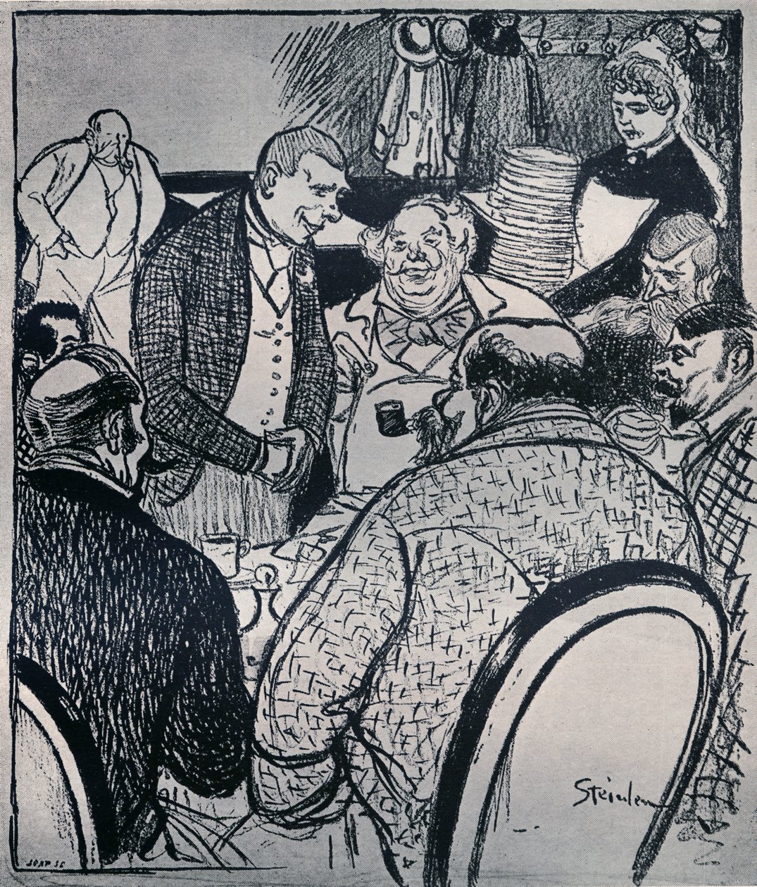 Paris Café-scen av Théophile Steinlen av Théophile Alexandre Steinlen