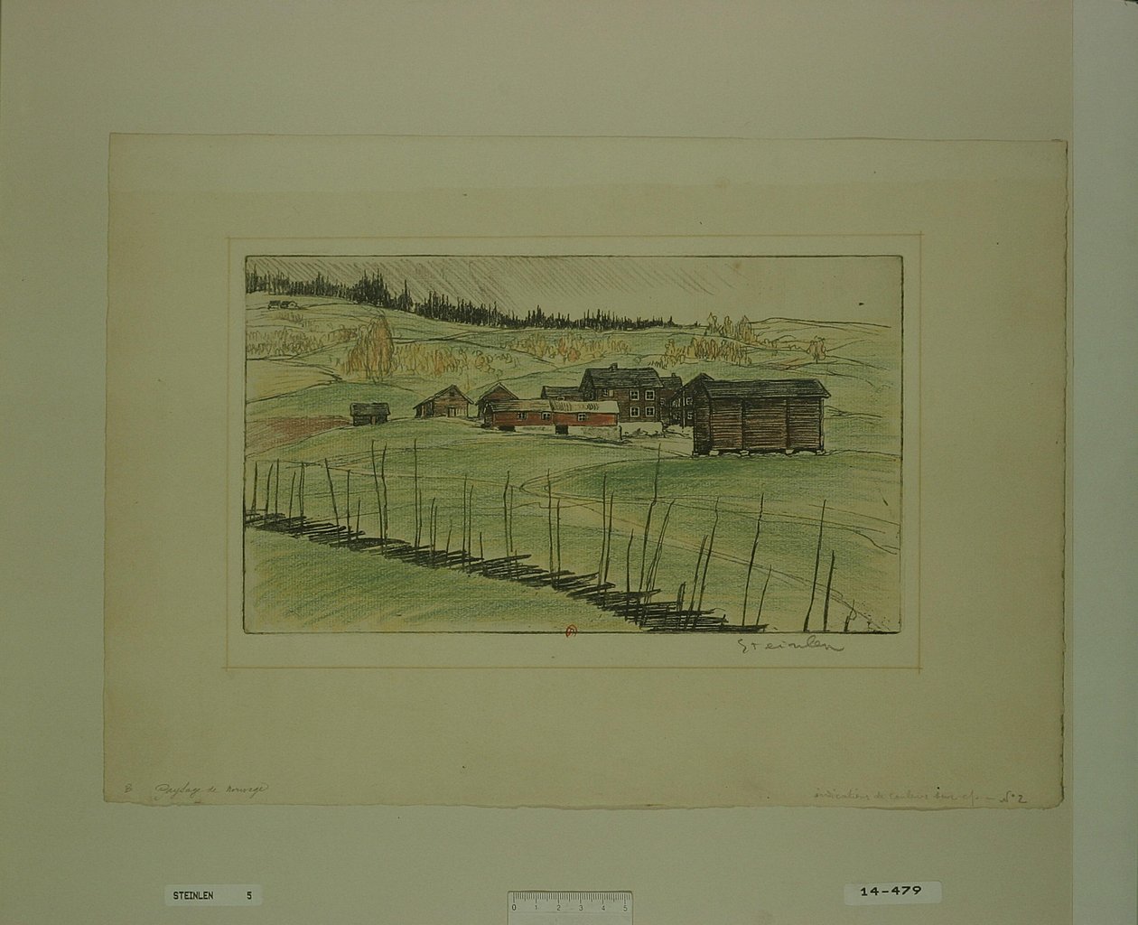 [Landskap i Norge] av Théophile Alexandre Steinlen