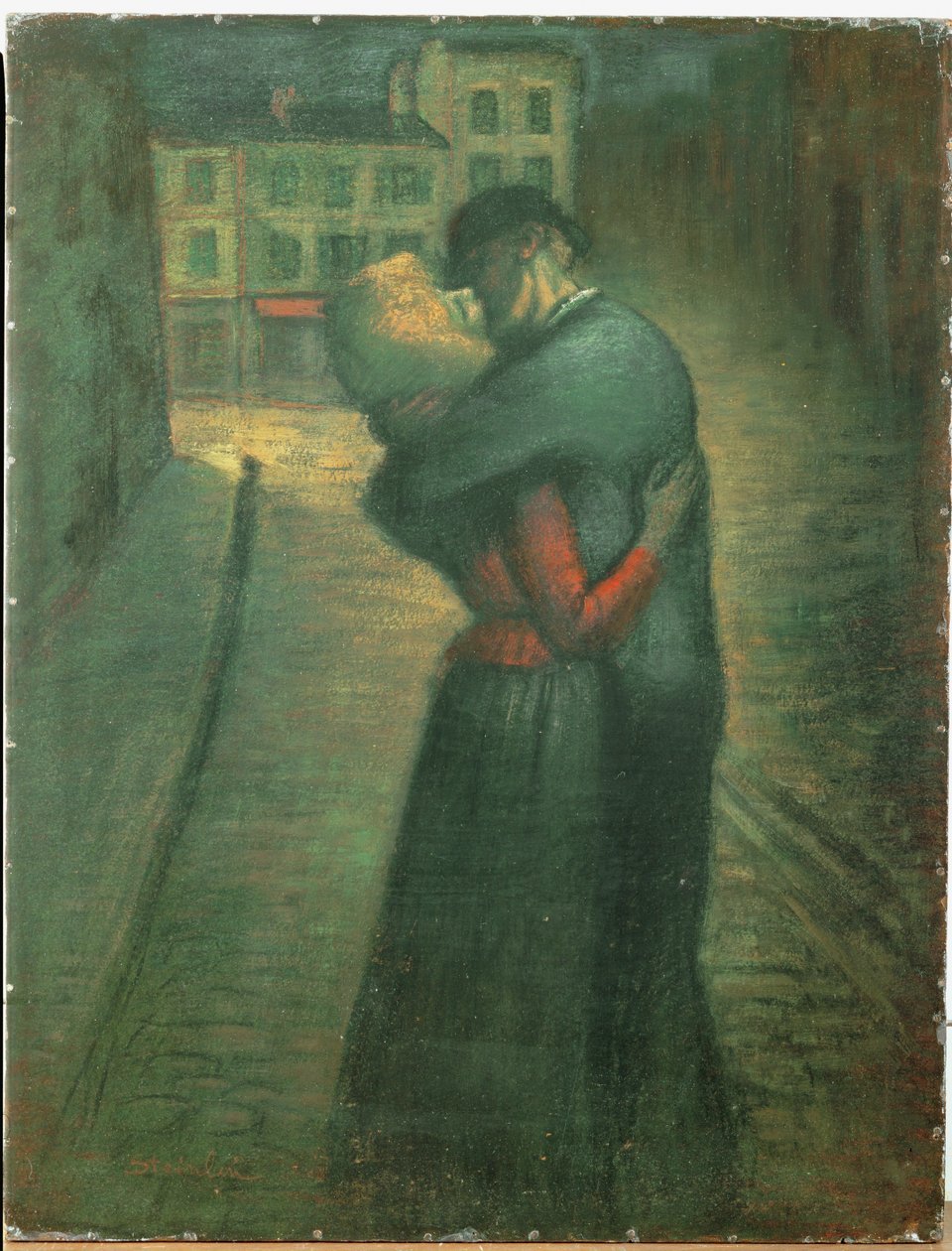 Kvällsmöte (olja på duk) av Theophile Alexandre Steinlen