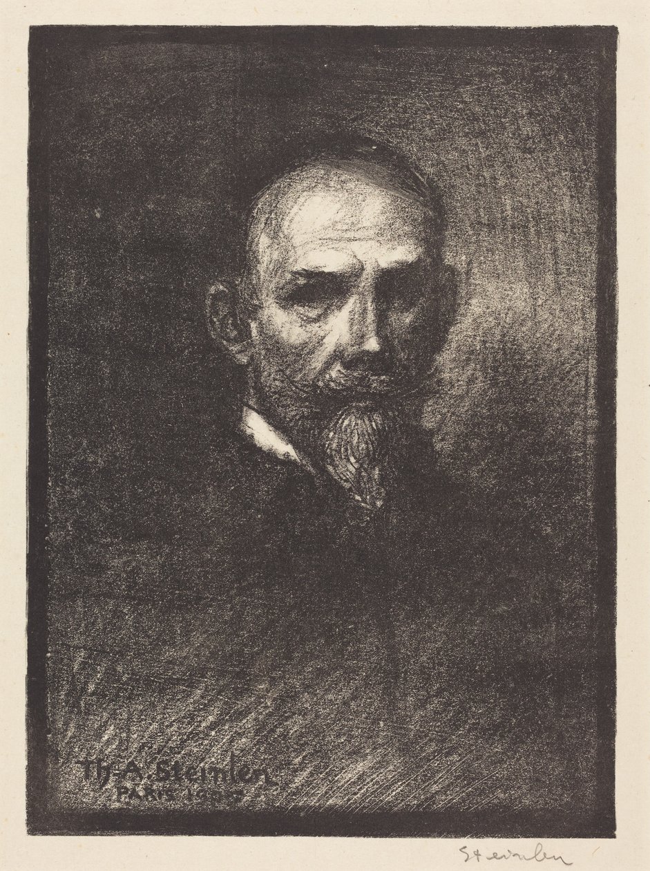 Självporträtt (Steinlen framifrån, huvudet rakt fram) av Théophile Alexandre Steinlen