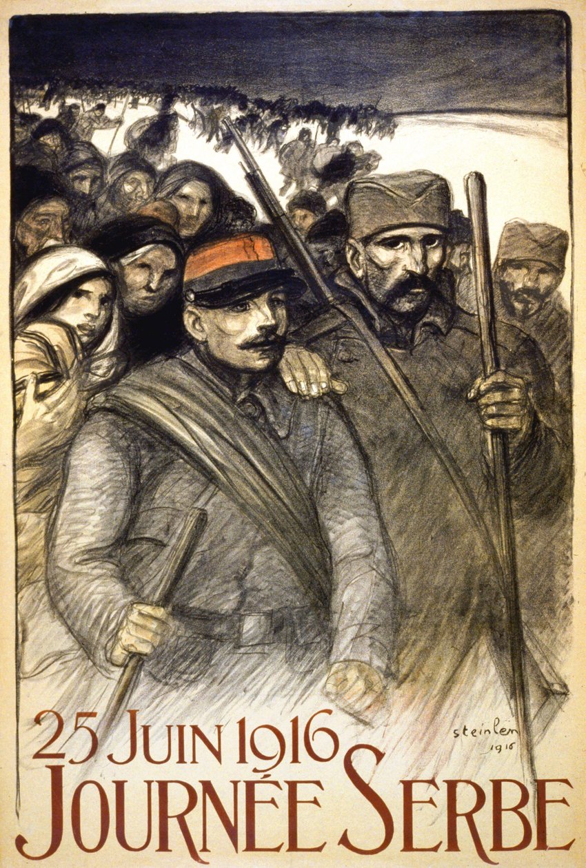 Serbiska dagen den 25 juni av Théophile Alexandre Steinlen
