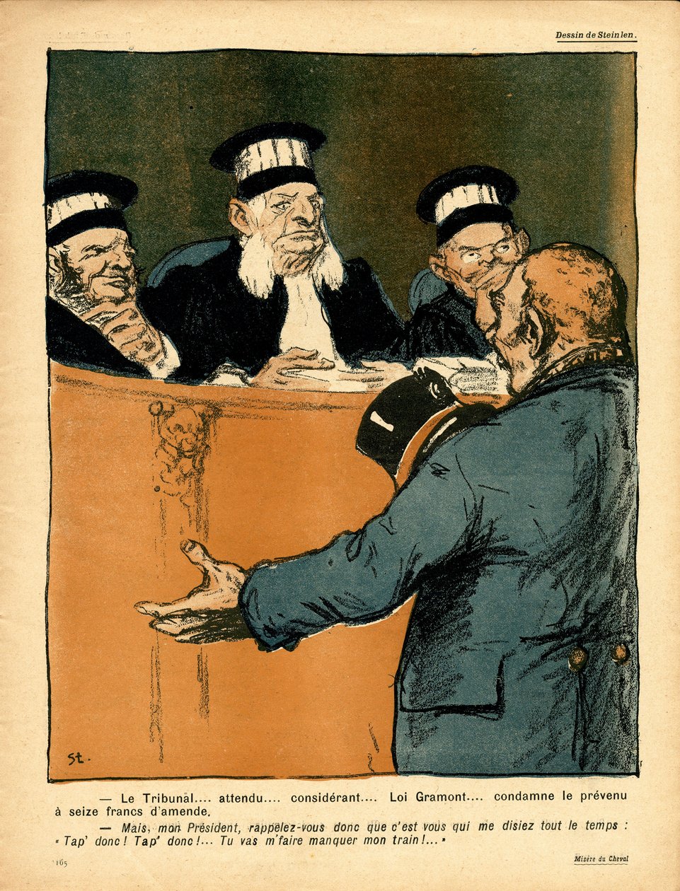 Smörtallriken, satirisk i färger av Théophile Alexandre Steinlen