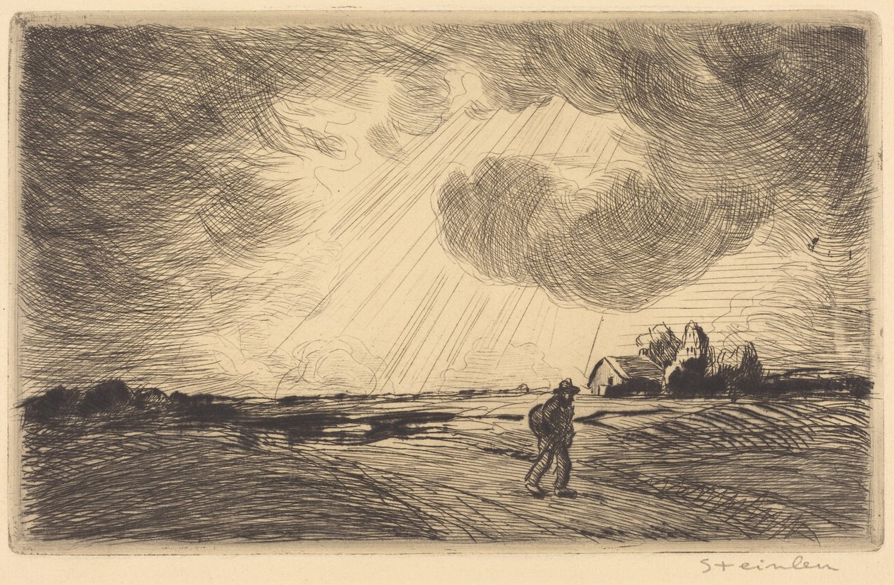 Thunder Storm (Åskväder) av Théophile Alexandre Steinlen