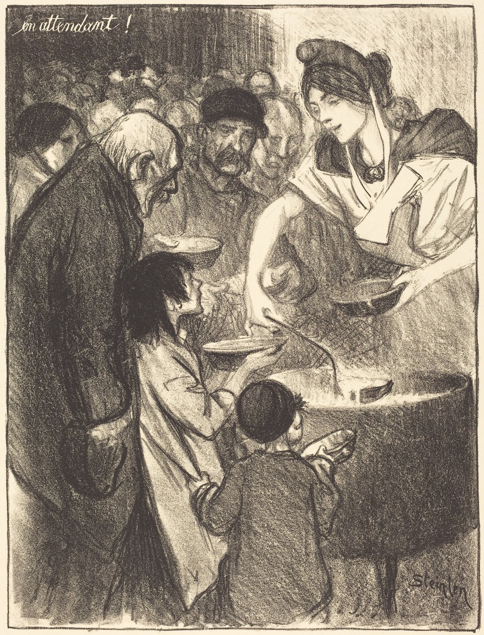 Väntan av Théophile Alexandre Steinlen