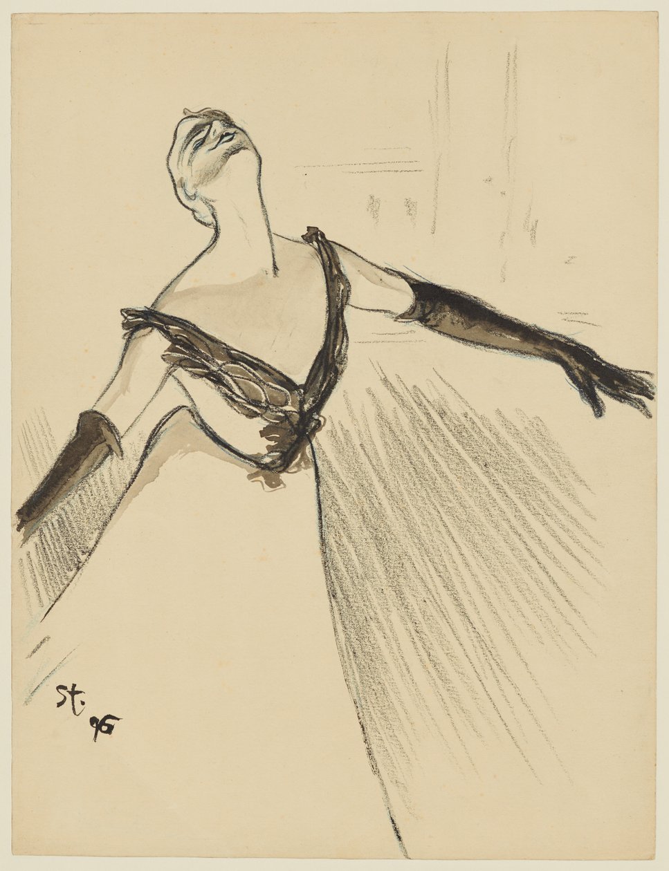 Yvette Guilbert av Théophile Alexandre Steinlen