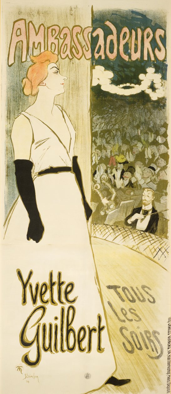 Yvette Guilbert av Théophile Alexandre Steinlen