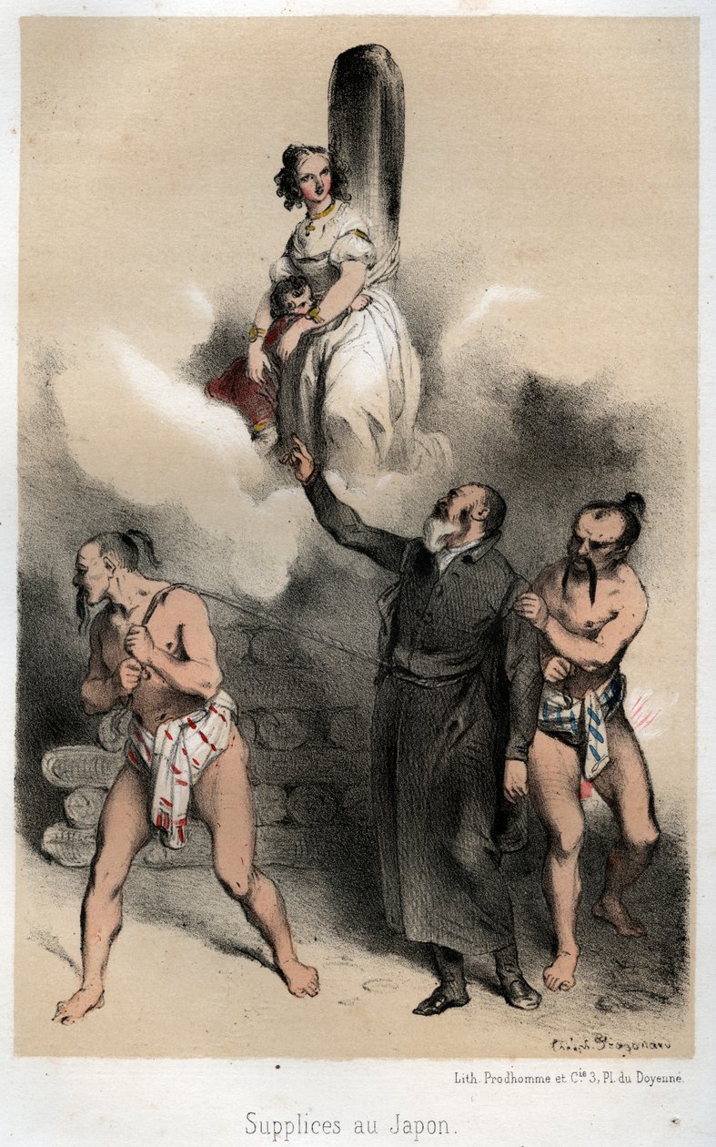 Sebastien Kimura går till sin påle, 1845 av Theophile Evariste Fragonard