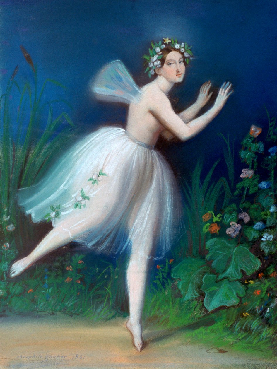 Porträtt av Carlotta Grisi i Giselle, 1841 av Theophile Gautier