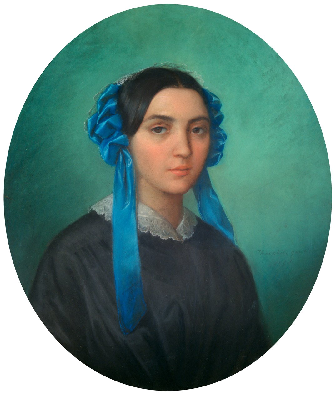 Porträtt av en ung flicka, 1843 av Theophile Gautier
