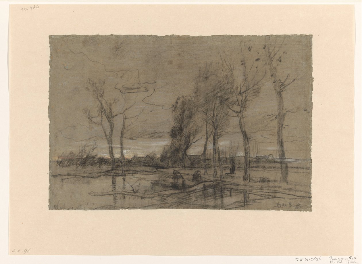 höstlandskap av Theophile de Bock