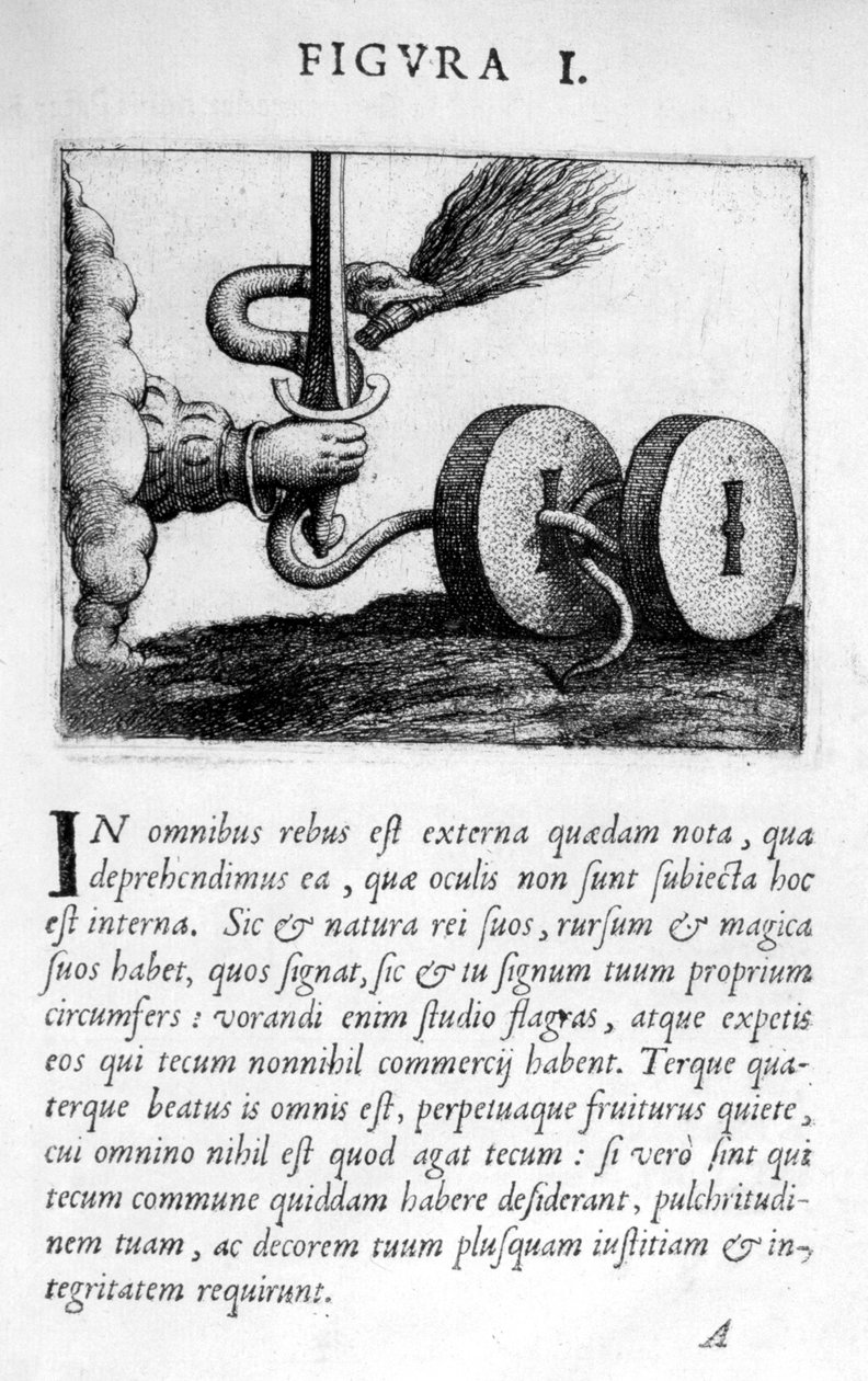 Profetifigur I från Prognosticatio eimii Doctoris Paracelsi, 1536 av Theophrastus Bombastus von Hohenheim Paracelsus