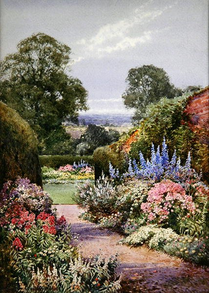 Nära Henley, Oxfordshire (akvarell på papper) av Theresa Sylvester Stannard