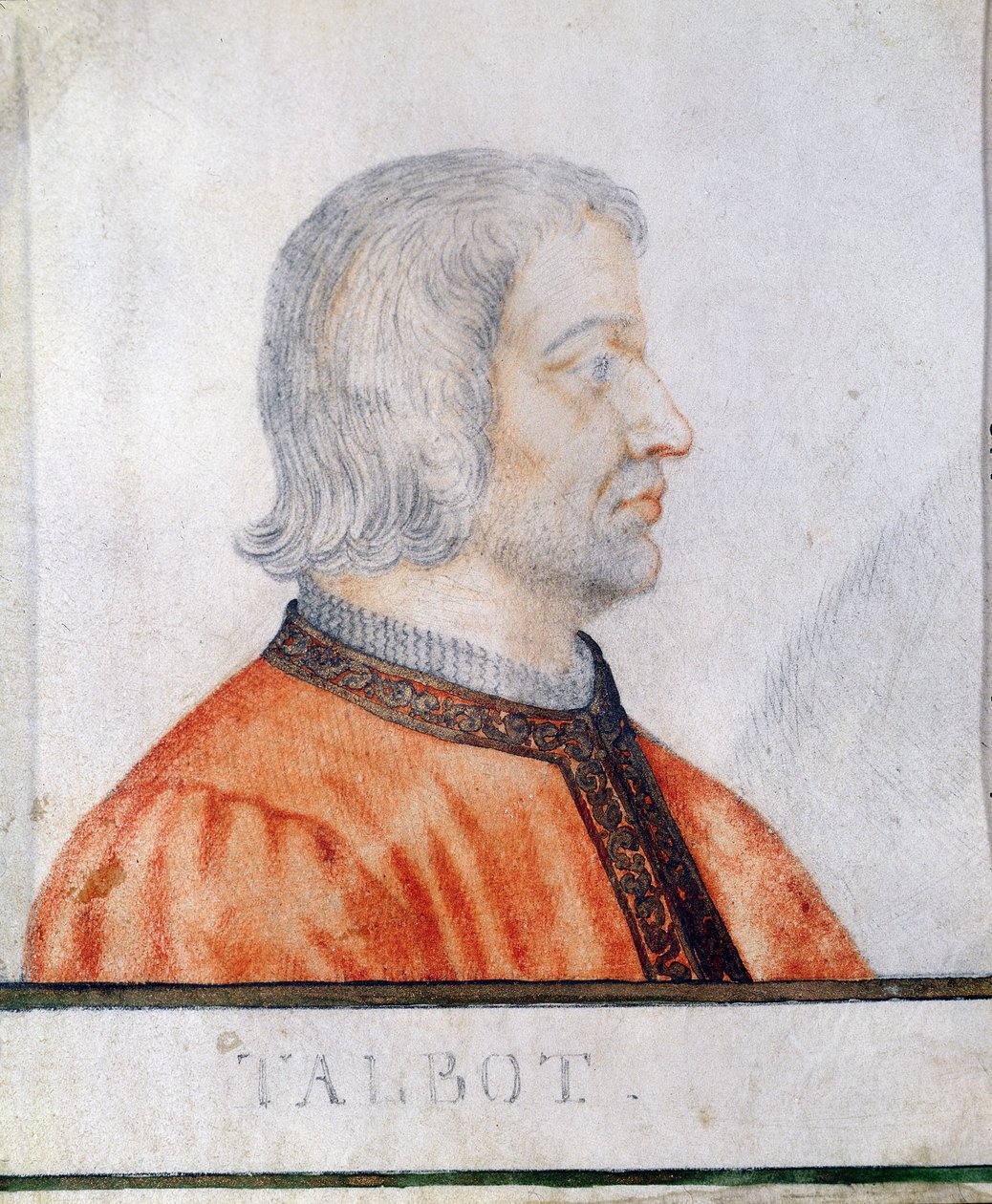 John Talbot (1388-1453) 1:e earl av Shrewsbury (wc på papper) av Thierry Bellange