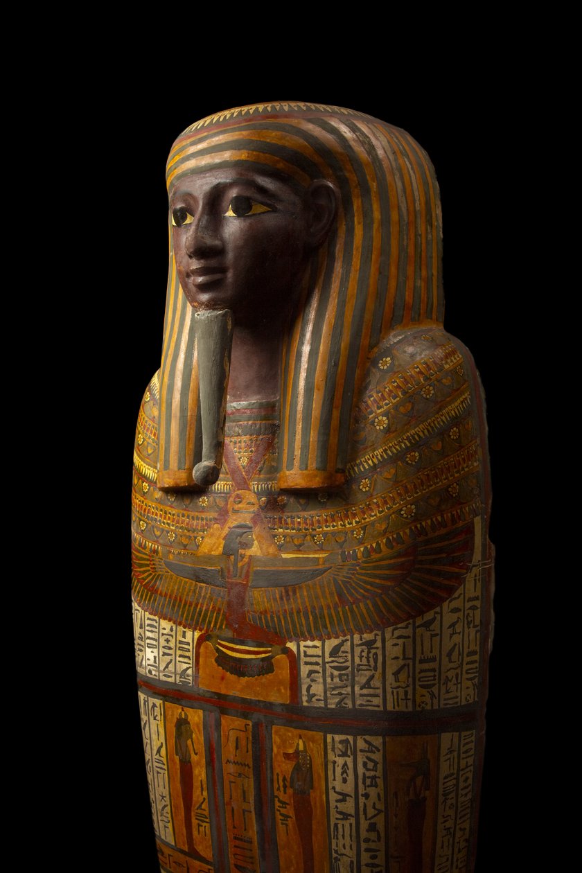 Djeddjehutefankh mumie trä av Third Intermediate Period Egyptian