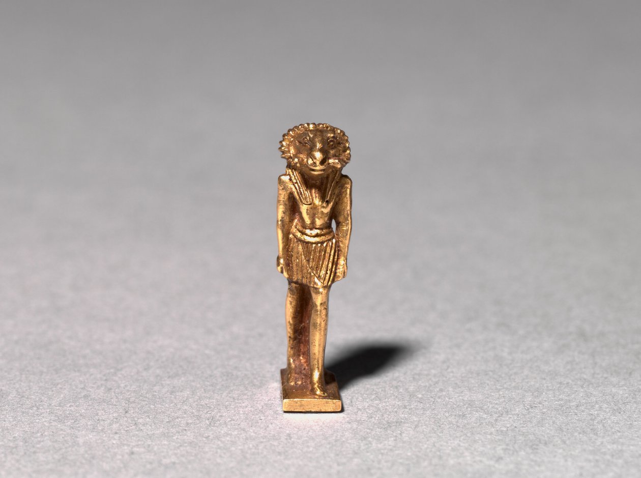 Amulett av en vädurshövdad gudom, 22:a dynastin eller senare, c.945-715 f.Kr. av Third Intermediate Period Egyptian