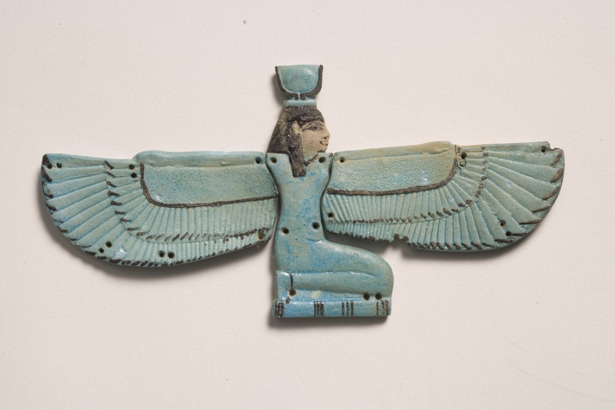 Pectoral av den bevingade gudinnan Isis (fajans) av Third Intermediate Period Egyptian