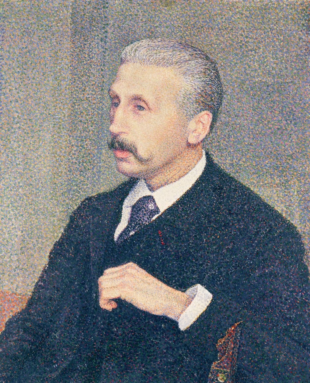 Porträtt av Auguste Descamps, målarens farbror av Théo van Rysselberghe