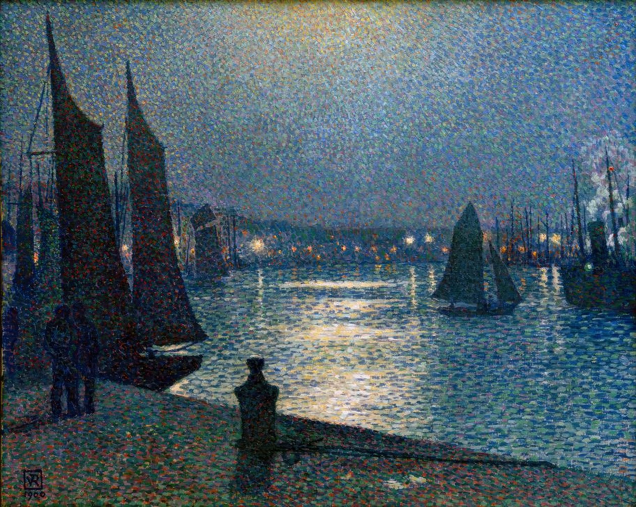 Th. v. Rysselberghe, Månskensnatt i Boulogne av Théo van Rysselberghe