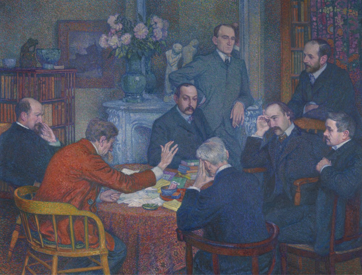 En uppläsning av Emile Verhaeren av Théo van Rysselberghe