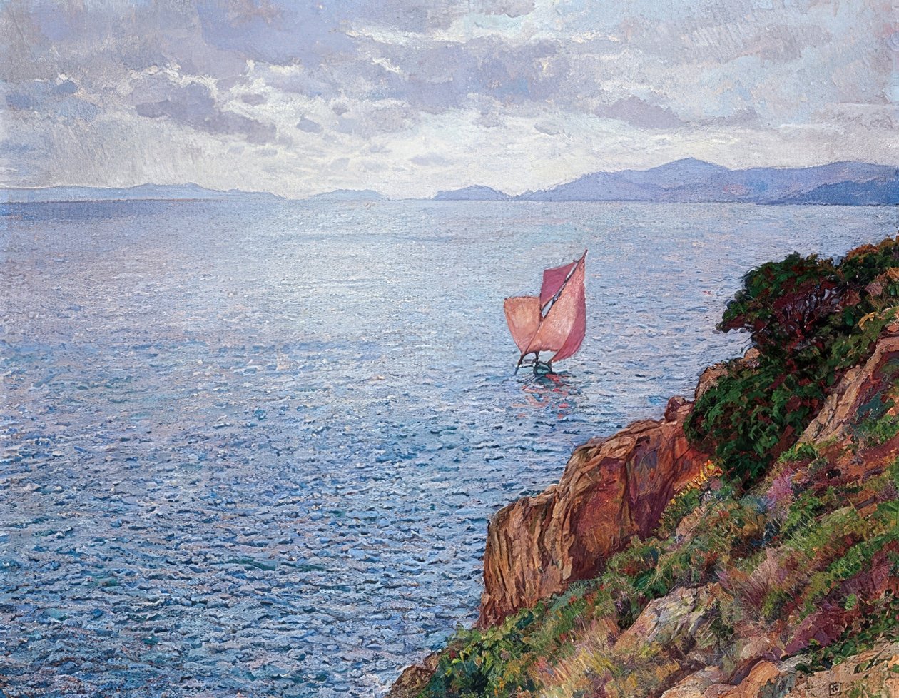 Det röda seglet. 1910 av Théo van Rysselberghe