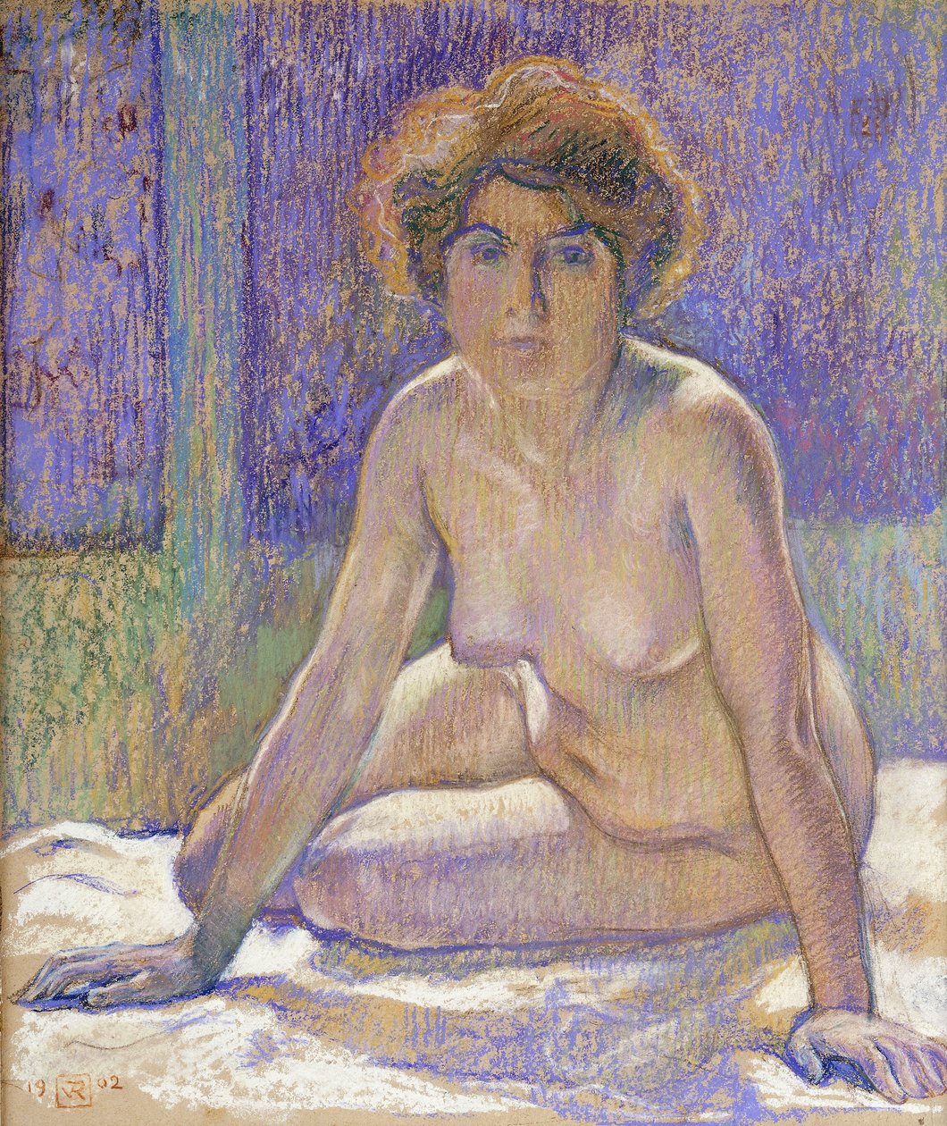 Sittande naken kvinna, ca 1912 av Théo van Rysselberghe