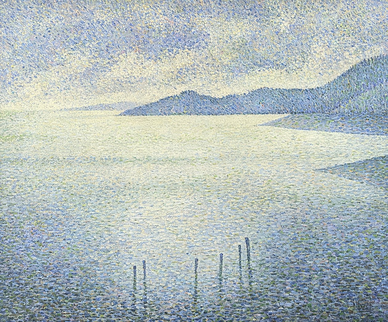 Seaside scen. Omkring 1892 av Théo van Rysselberghe