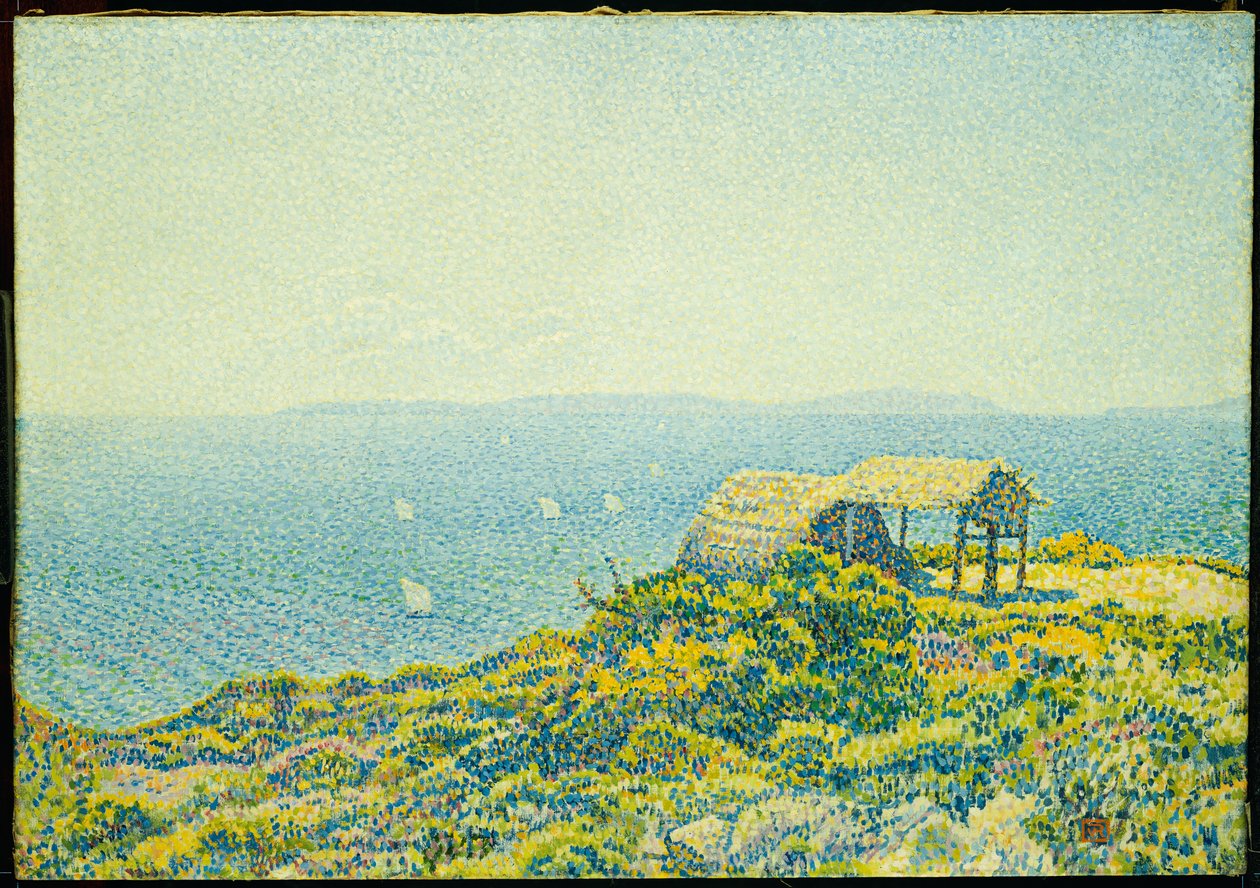 Ile du Levant, sett från Cap Benat, 1893 av Théo van Rysselberghe